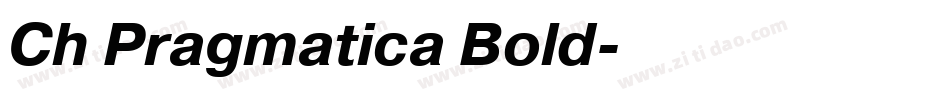 Ch Pragmatica Bold字体转换